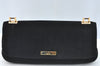 Authentic GUCCI Bamboo Hand Shoulder Bag Purse Suede Leather Black Junk 9889H