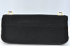 Authentic GUCCI Bamboo Hand Shoulder Bag Purse Suede Leather Black Junk 9889H