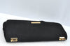 Authentic GUCCI Bamboo Hand Shoulder Bag Purse Suede Leather Black Junk 9889H