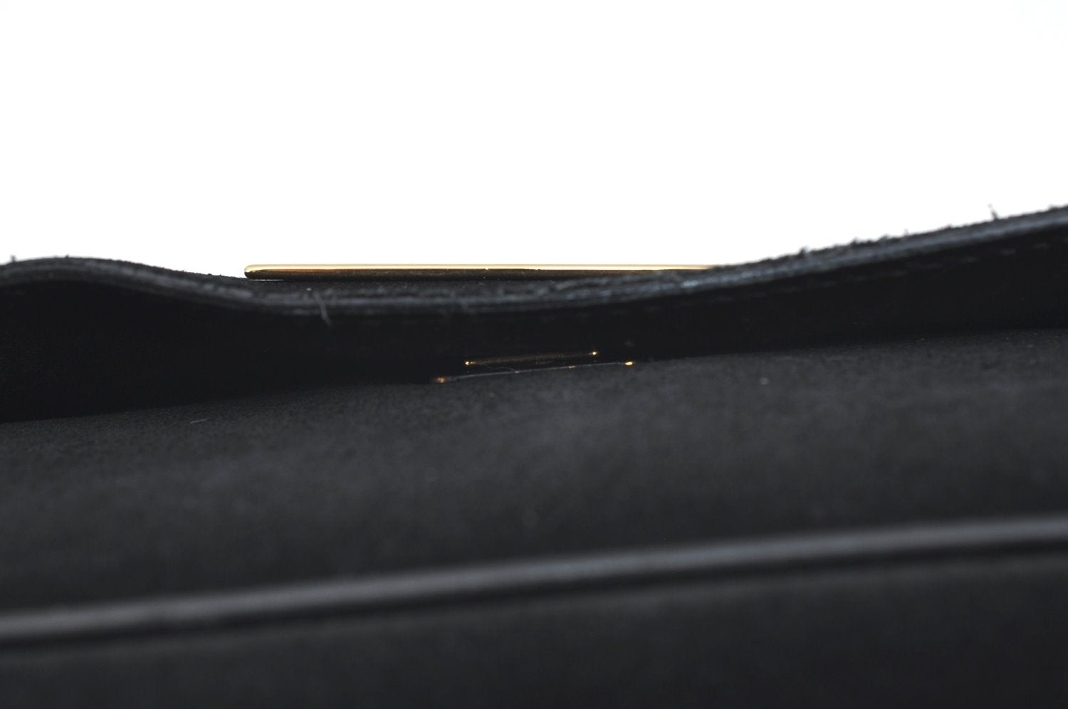 Authentic GUCCI Bamboo Hand Shoulder Bag Purse Suede Leather Black Junk 9889H