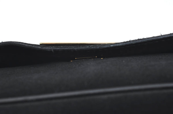 Authentic GUCCI Bamboo Hand Shoulder Bag Purse Suede Leather Black Junk 9889H