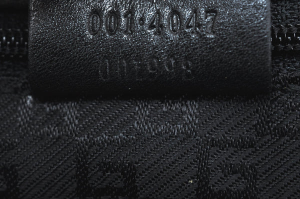 Authentic GUCCI Bamboo Hand Shoulder Bag Purse Suede Leather Black Junk 9889H