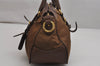 Authentic PRADA Vintage Nylon Tessuto Leather 2Way Shoulder Hand Bag Brown 9889J