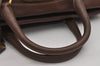 Authentic PRADA Vintage Nylon Tessuto Leather 2Way Shoulder Hand Bag Brown 9889J