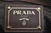 Authentic PRADA Vintage Nylon Tessuto Leather 2Way Shoulder Hand Bag Brown 9889J