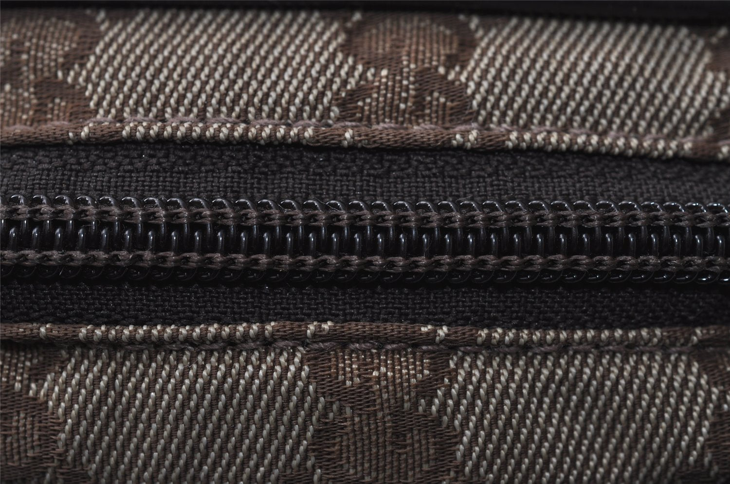 Authentic GUCCI Vintage Pouch Purse GG Canvas Leather 138044 Brown 9891I