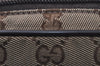 Authentic GUCCI Vintage Pouch Purse GG Canvas Leather 138044 Brown 9891I