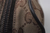 Authentic GUCCI Vintage Pouch Purse GG Canvas Leather 138044 Brown 9891I