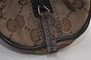 Authentic GUCCI Vintage Pouch Purse GG Canvas Leather 138044 Brown 9891I