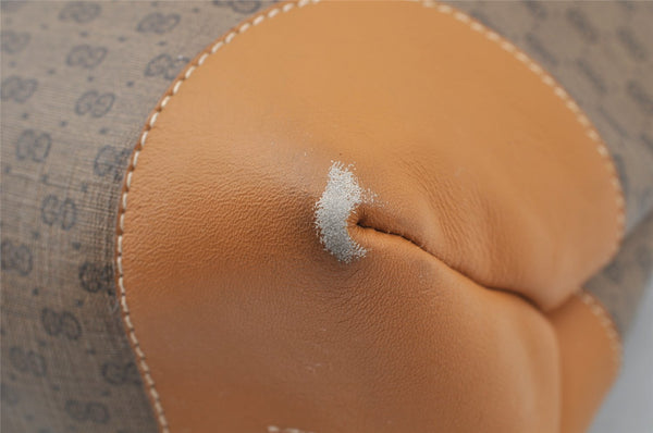 Authentic GUCCI Vintage Micro GG PVC Leather Shoulder Tote Bag Brown Junk 9892I