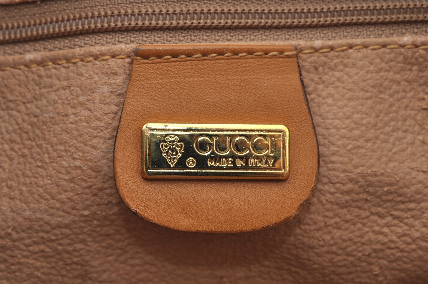 Authentic GUCCI Vintage Micro GG PVC Leather Shoulder Tote Bag Brown Junk 9892I