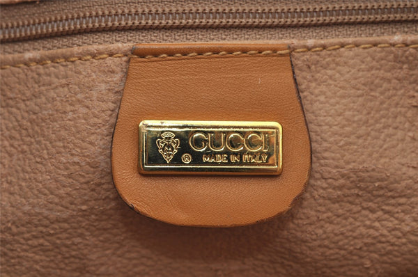 Authentic GUCCI Vintage Micro GG PVC Leather Shoulder Tote Bag Brown Junk 9892I