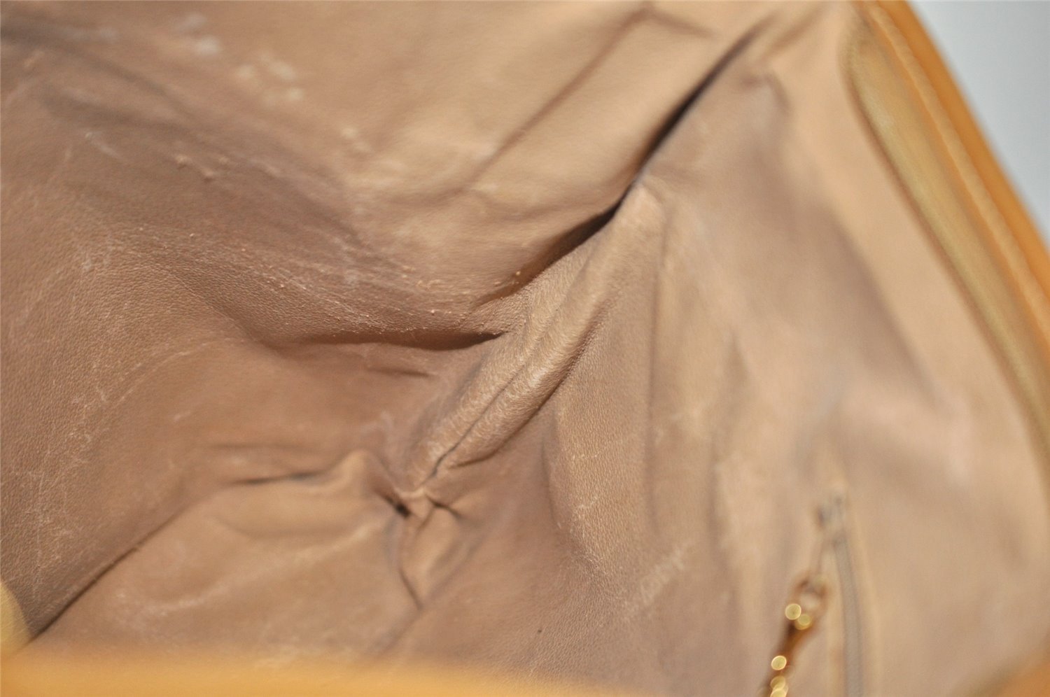 Authentic GUCCI Vintage Micro GG PVC Leather Shoulder Tote Bag Brown Junk 9892I