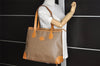 Authentic GUCCI Vintage Micro GG PVC Leather Shoulder Tote Bag Brown Junk 9892I