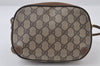 Authentic GUCCI Web Sherry Line Shoulder Cross Bag GG PVC Leather Brown 9893I