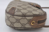Authentic GUCCI Web Sherry Line Shoulder Cross Bag GG PVC Leather Brown 9893I