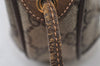 Authentic GUCCI Web Sherry Line Shoulder Cross Bag GG PVC Leather Brown 9893I