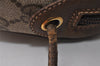 Authentic GUCCI Web Sherry Line Shoulder Cross Bag GG PVC Leather Brown 9893I