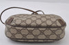 Authentic GUCCI Web Sherry Line Shoulder Cross Bag GG PVC Leather Brown 9893I