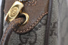 Authentic GUCCI Web Sherry Line Shoulder Cross Bag GG PVC Leather Brown 9893I