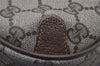 Authentic GUCCI Web Sherry Line Shoulder Cross Bag GG PVC Leather Brown 9893I