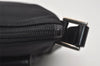 Authentic GUCCI Vintage Shoulder Bag Purse Canvas Leather Black 9895I