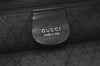 Authentic GUCCI Vintage Shoulder Bag Purse Canvas Leather Black 9895I