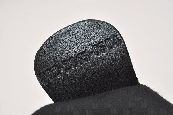 Authentic GUCCI Vintage Shoulder Bag Purse Canvas Leather Black 9895I