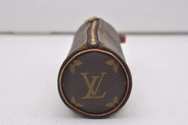 Auth Louis Vuitton Monogram Trousse Ronde Pen Case Pouch M47626 Old Model 9896I