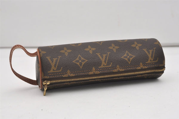 Auth Louis Vuitton Monogram Trousse Ronde Pen Case Pouch M47626 Old Model 9896I