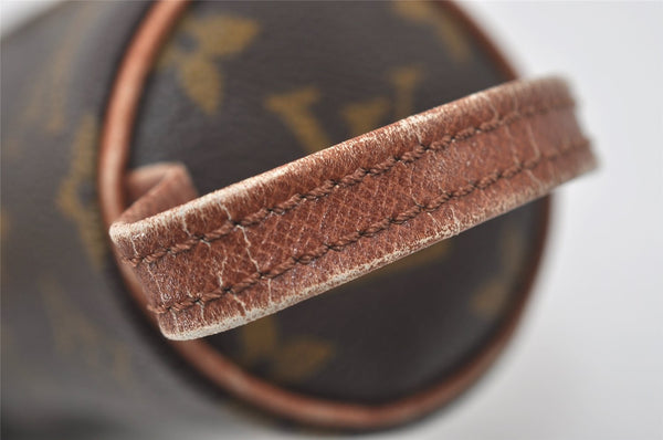 Auth Louis Vuitton Monogram Trousse Ronde Pen Case Pouch M47626 Old Model 9896I