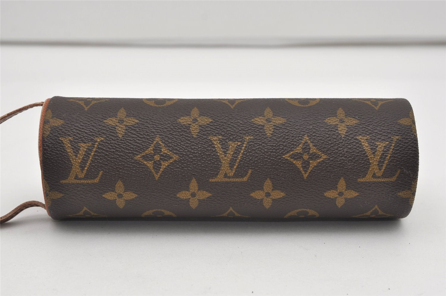 Auth Louis Vuitton Monogram Trousse Ronde Pen Case Pouch M47626 Old Model 9896I