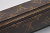 Auth Louis Vuitton Monogram Trousse Ronde Pen Case Pouch M47626 Old Model 9896I
