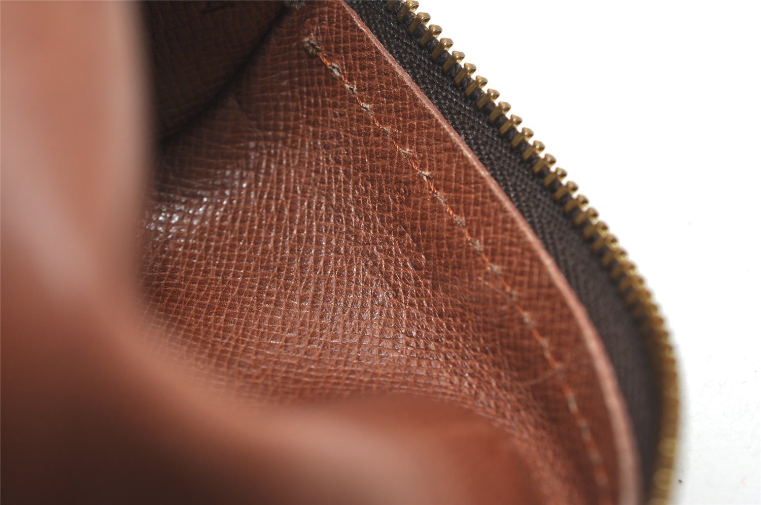 Auth Louis Vuitton Monogram Trousse Ronde Pen Case Pouch M47626 Old Model 9896I