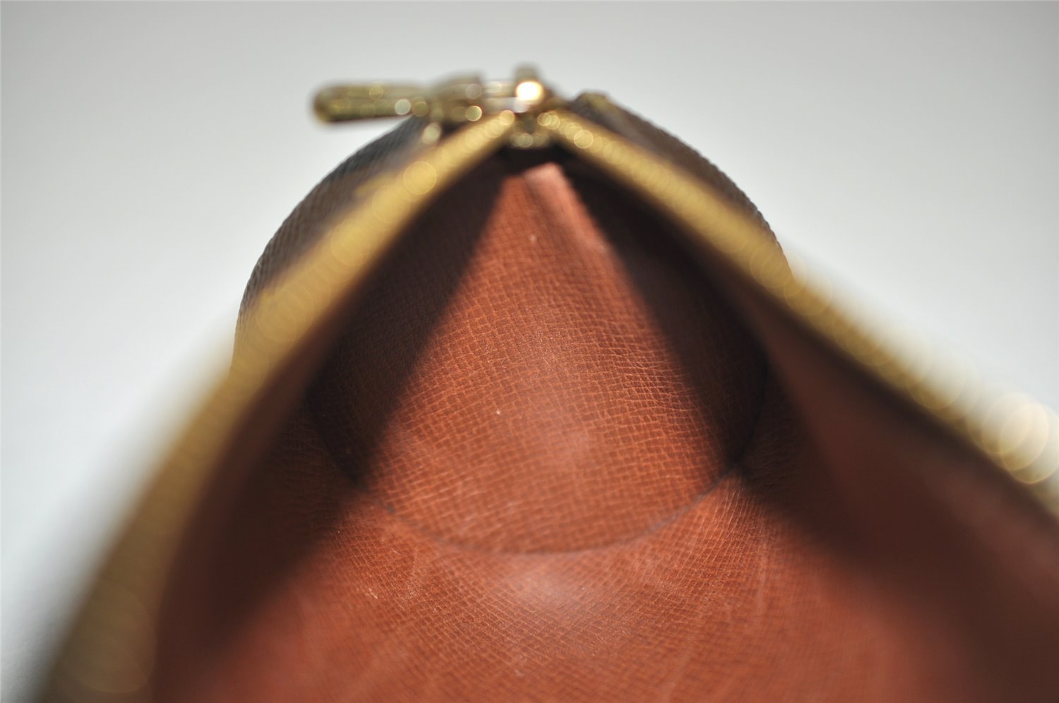 Auth Louis Vuitton Monogram Trousse Ronde Pen Case Pouch M47626 Old Model 9896I