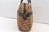 Authentic Christian Dior Trotter Tote Hand Bag Canvas Leather Brown 9896J