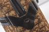 Authentic Christian Dior Trotter Tote Hand Bag Canvas Leather Brown 9896J