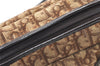 Authentic Christian Dior Trotter Tote Hand Bag Canvas Leather Brown 9896J
