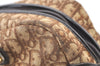 Authentic Christian Dior Trotter Tote Hand Bag Canvas Leather Brown 9896J