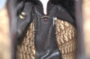 Authentic Christian Dior Trotter Tote Hand Bag Canvas Leather Brown 9896J