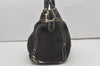 Authentic PRADA Lino Painted Denim 2Way Shoulder Tote Bag BN2070 Black 9897I