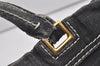 Authentic PRADA Lino Painted Denim 2Way Shoulder Tote Bag BN2070 Black 9897I