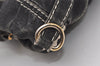 Authentic PRADA Lino Painted Denim 2Way Shoulder Tote Bag BN2070 Black 9897I