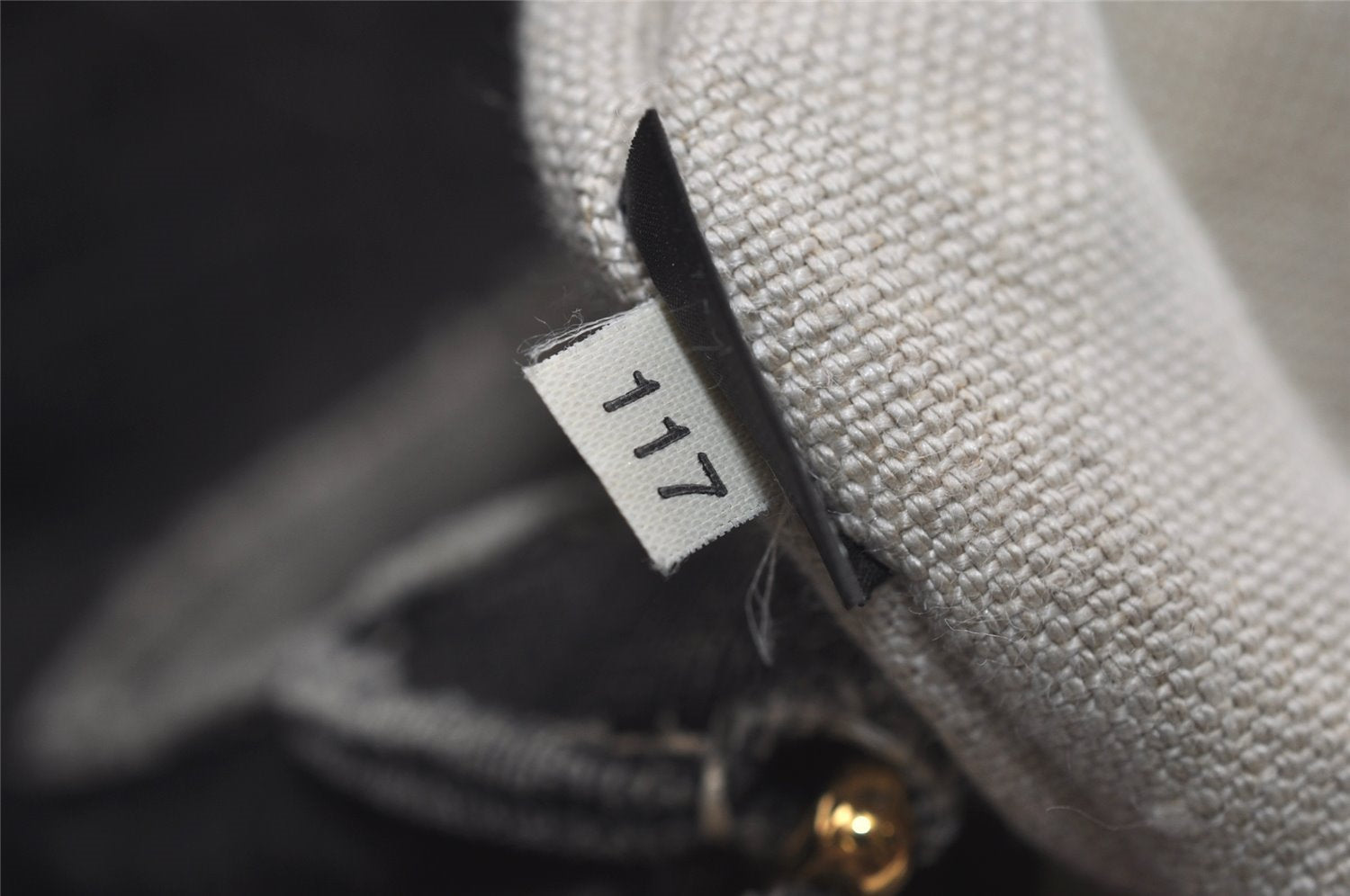 Authentic PRADA Lino Painted Denim 2Way Shoulder Tote Bag BN2070 Black 9897I