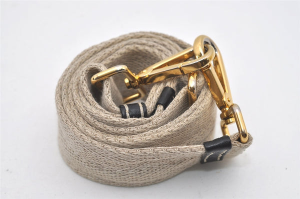 Authentic PRADA Lino Painted Denim 2Way Shoulder Tote Bag BN2070 Black 9897I