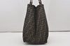 Authentic FENDI Vintage Zucca Shoulder Hand Bag Purse Nylon Leather Brown 9898I