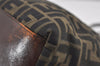 Authentic FENDI Vintage Zucca Shoulder Hand Bag Purse Nylon Leather Brown 9898I