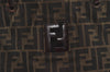 Authentic FENDI Vintage Zucca Shoulder Hand Bag Purse Nylon Leather Brown 9898I