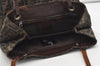 Authentic FENDI Vintage Zucca Shoulder Hand Bag Purse Nylon Leather Brown 9898I