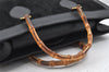 Authentic GUCCI Vintage Bamboo Shoulder Hand Bag Suede Leather Black Junk 9901I